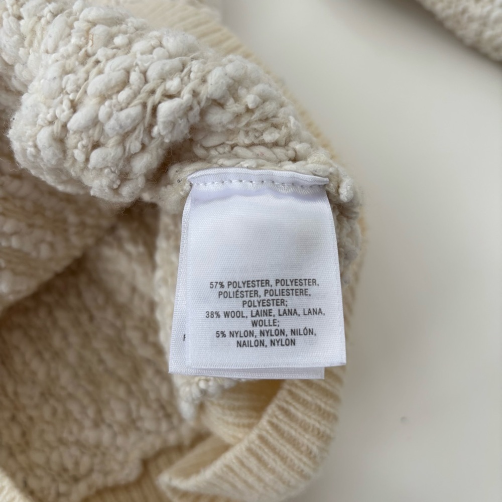 Anthropologie MOTH Women's Cream Ivory Arbor Sweater Wool Blend Crewneck  Small - Picture 6 of 9